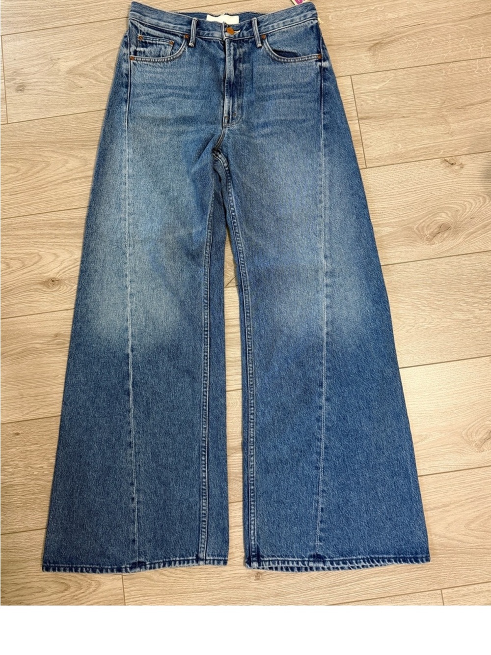 Mother Jeans SNACKS The Lemon Twist Wide Leg Jeans/ Rolling in The Dough/ 27 NWT